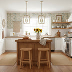 Lodge Lantern Brass Pendant Light