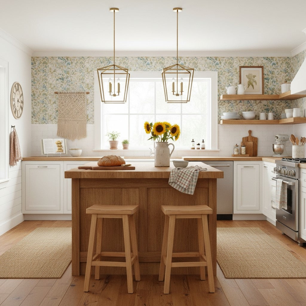Lodge Lantern Brass Pendant Light