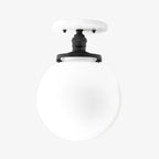Pearl Glass Mid Century Flush Ceiling Light
