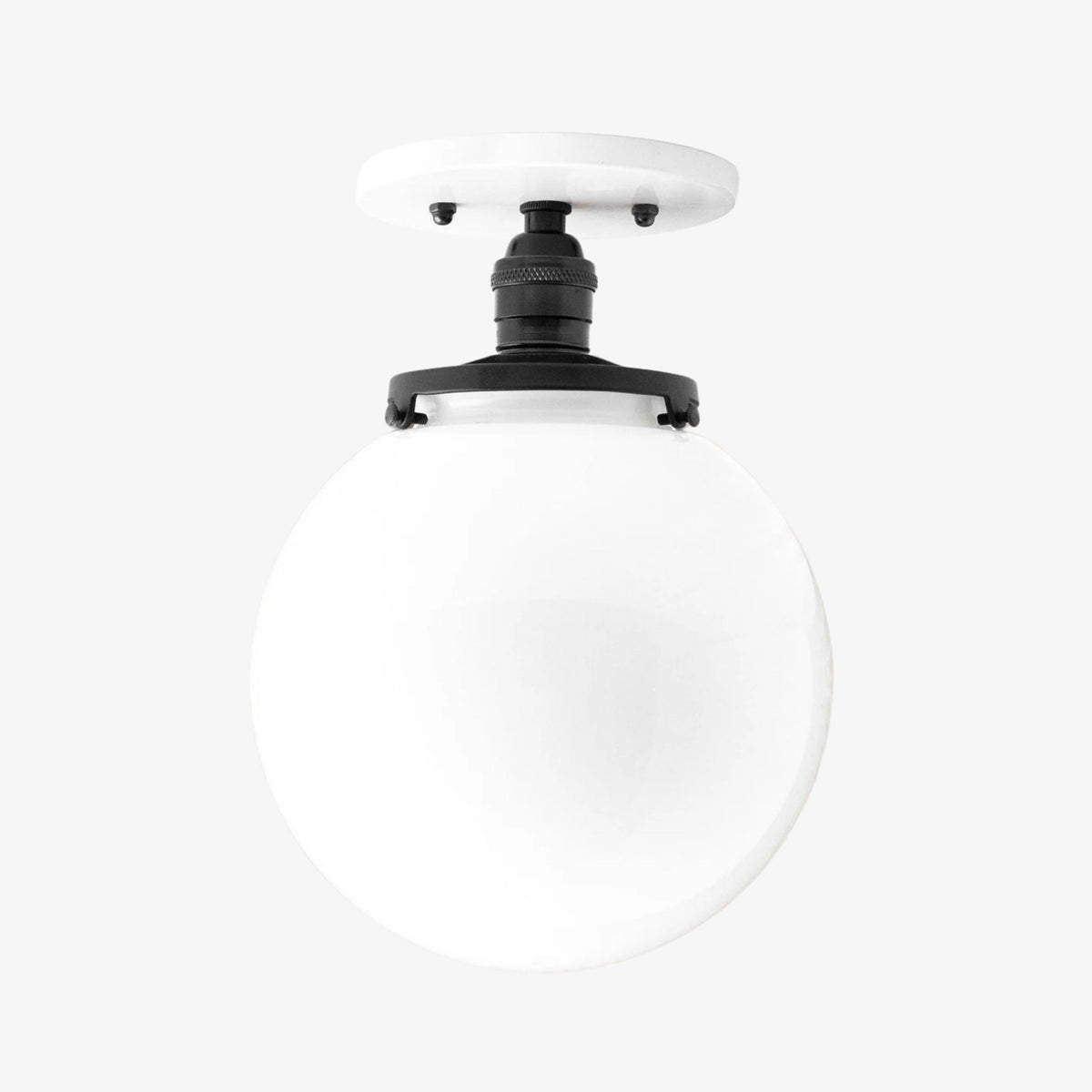 Pearl Glass Mid Century Flush Ceiling Light