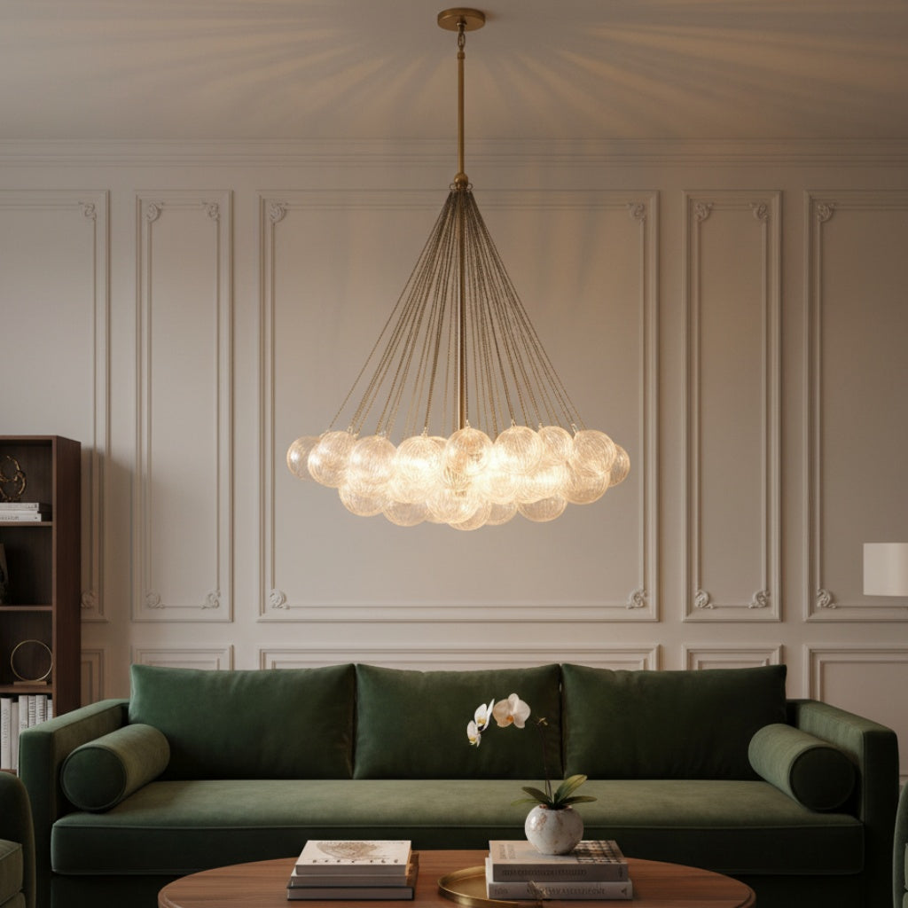 Haze Glass Bubble Chandelier