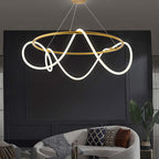 Arisha Curved & Linear Semi Flush Mount Ceiling Light