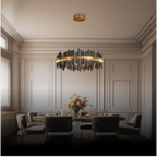 Kristy Industrial Chandelier Cylindrical Living Room
