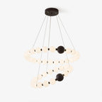Celestial Modern Ring Metal Acrylic Chandelier