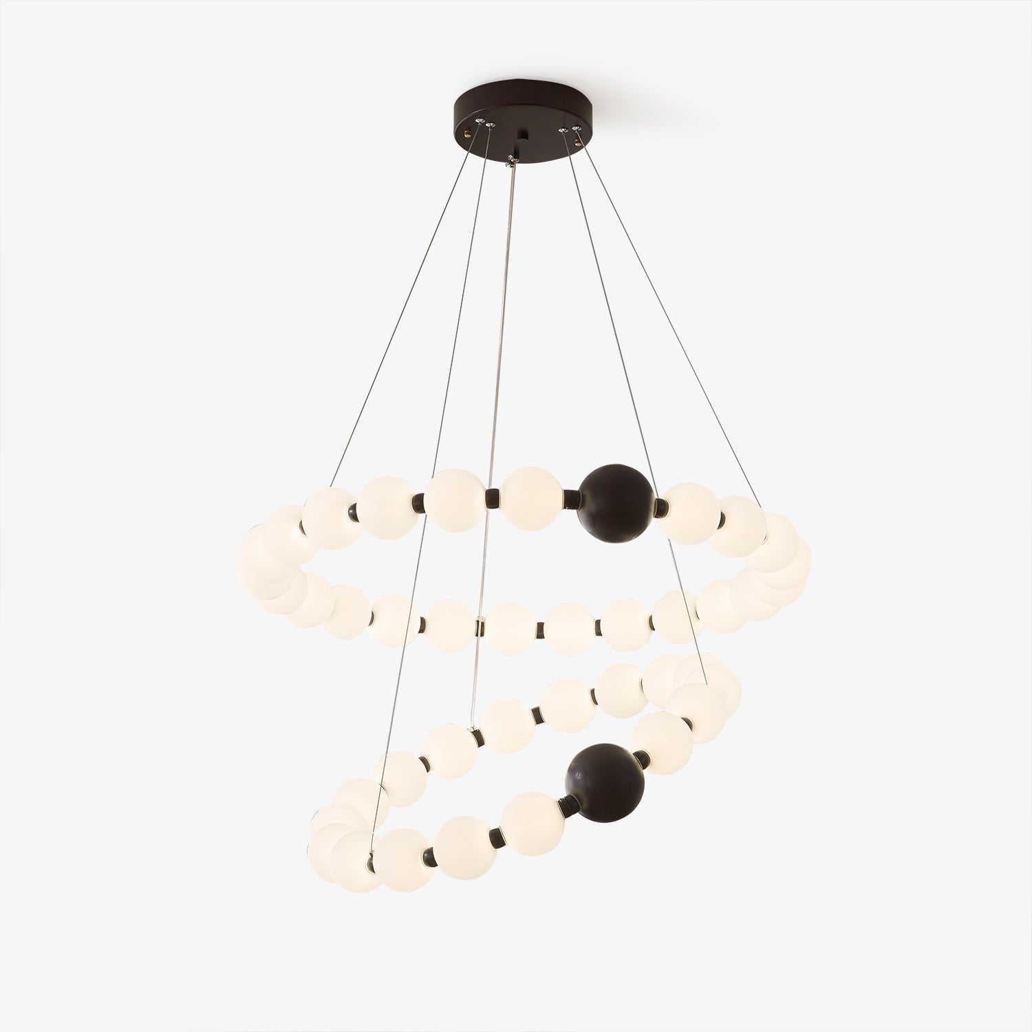 Celestial Modern Ring Metal Acrylic Chandelier