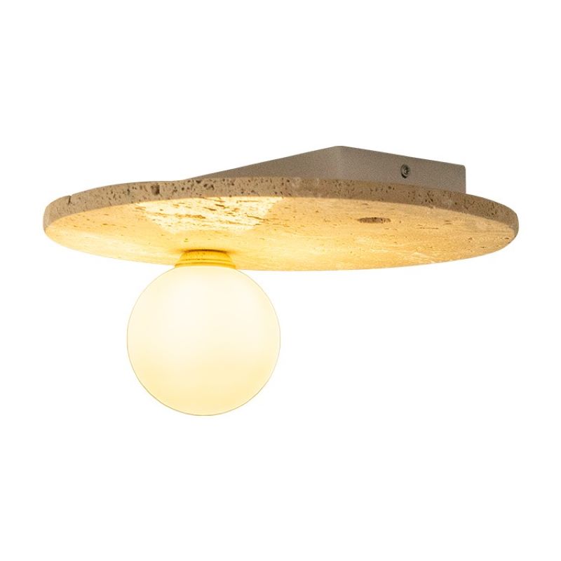 Arisha Modern Globe Glass Flush Mount Ceiling Light Living Room
