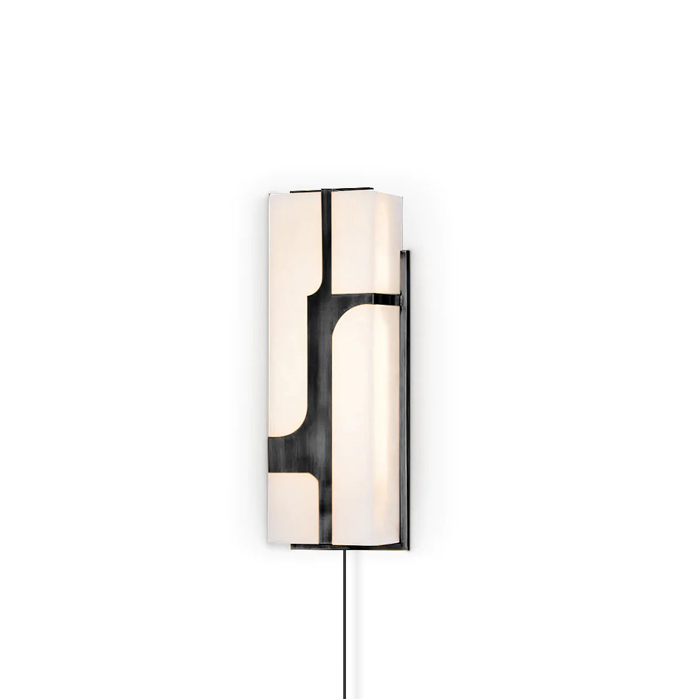 Ariel Wall Lamp Plug-In Bronze & Alabaster