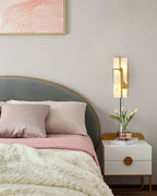 Ariel Wall Lamp Plug-In Bronze & Alabaster