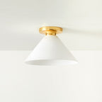 Cone Flush Mount Glass Ceiling Light Modern
