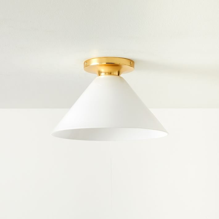 Cone Flush Mount Glass Ceiling Light Modern