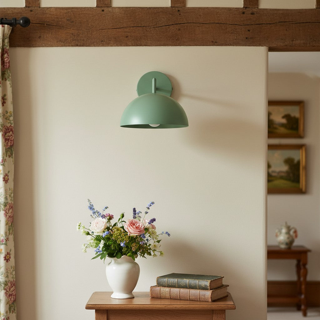 Chroma Minimalist Metal  Dome Sconce