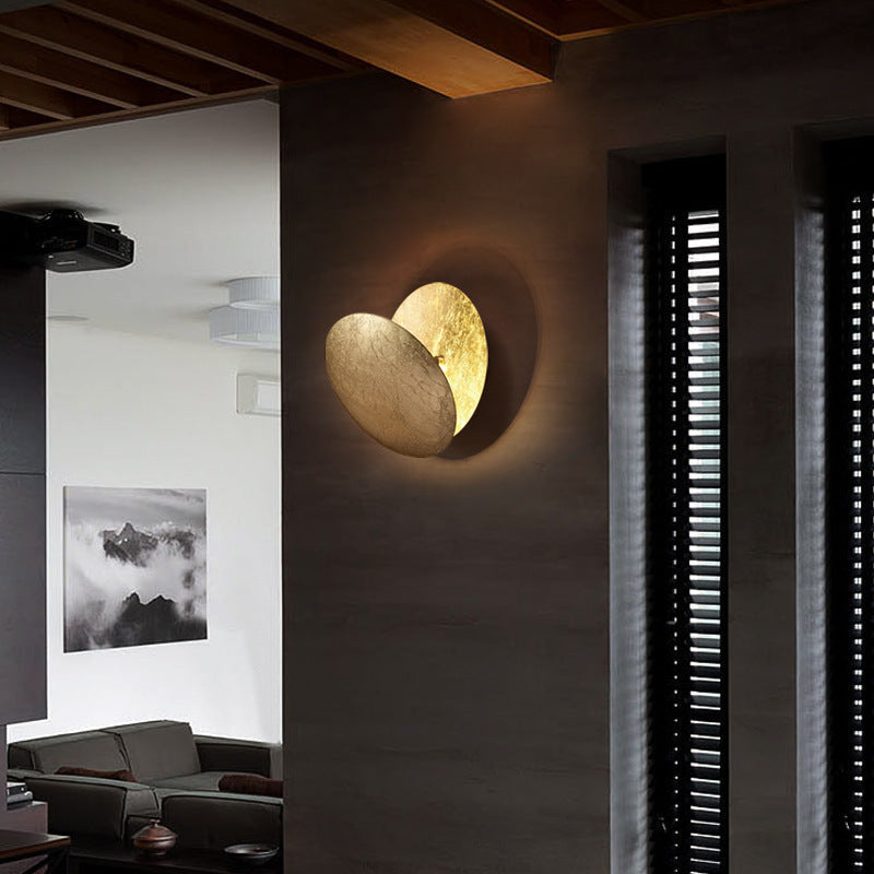 Aria Modern Minimalist Round Moon LED Indoor Wall Lamp Bedroom Living Room