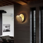 Aria Modern Minimalist Round Moon LED Indoor Wall Lamp Bedroom Living Room