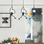 Mira Retro Modern Iron Man Pendant Light Living Room