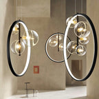 Nordic Glass Bubbles LED Modern Pendant Light For Dining Room