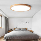 Muto Modern Wood Round Flush Mount Ceiling Lights Living Room