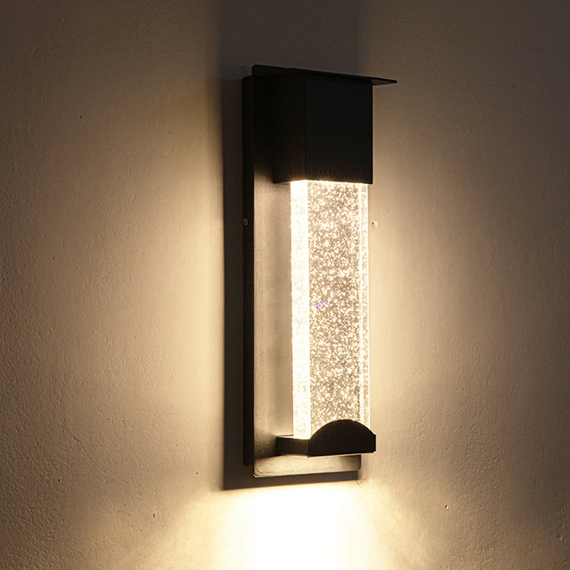 Ray Modern Design Square LED Outdoor Wall Lamp Glass Garden Corridor