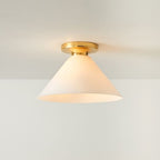 Cone Flush Mount Glass Ceiling Light Modern