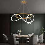 Arisha Curved & Linear Semi Flush Mount Ceiling Light