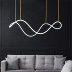 Arisha Curved & Linear Semi Flush Mount Ceiling Light