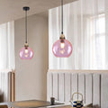 Valentina Colorful Glass Ball Pendant Light Water Ripple Living Room - Letslighting