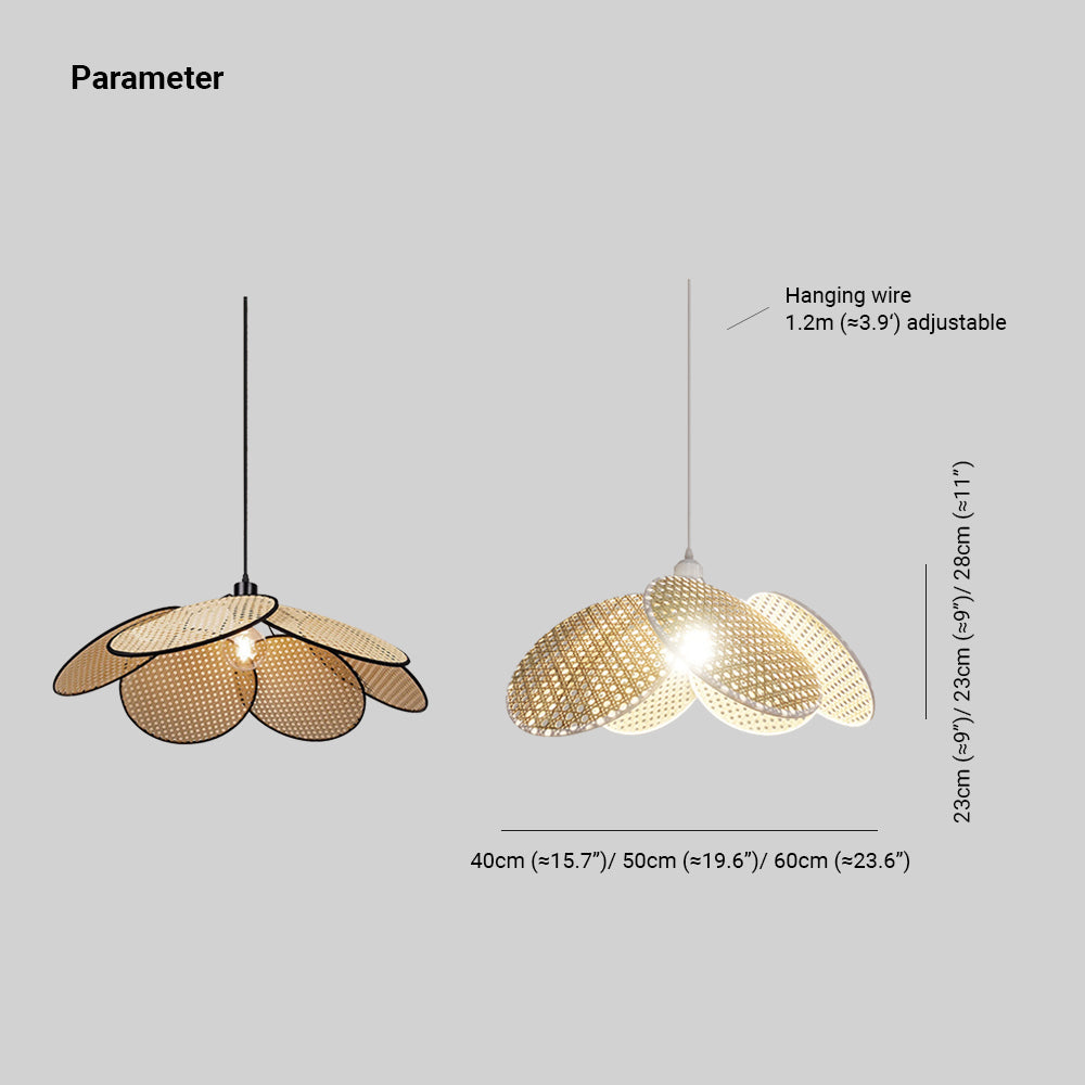 Ritta Willow Weave Rattan Pendant Light