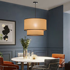 Ritta Japanese Rattan Pendant Light, Double-Layer