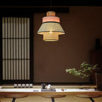 Ritta Fabric/Rattan Pendant Light, 2 Style