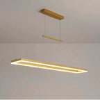 Arisha Modern Rectangular Pendant Light Coffee Dining Room