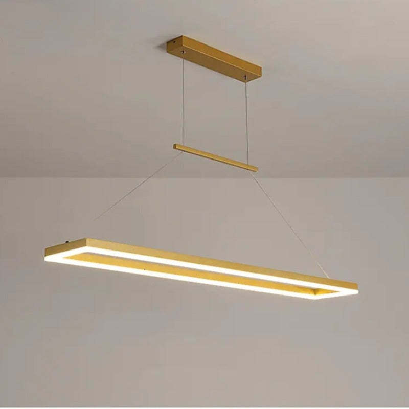 Arisha Modern Rectangular Pendant Light Coffee Dining Room