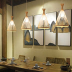 Ritta Pendant Light Rattan Modern, Hand-woven, Hotels