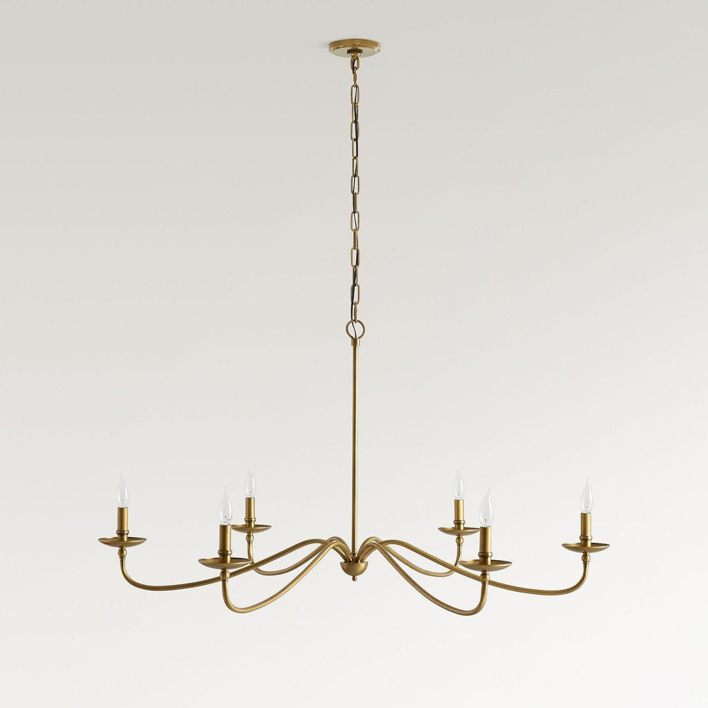 Lodge Minimalist Rustic Iron Candle Chandelier Hallway
