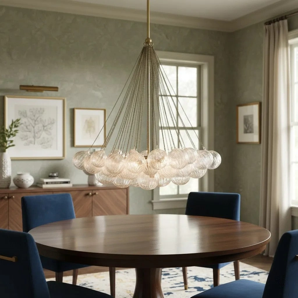 Haze Glass Bubble Chandelier