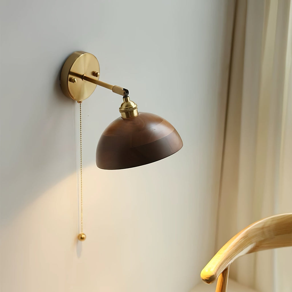 Muto Vintage Pull Chain Switch Wall Lamp Plug-IN /Hardwire