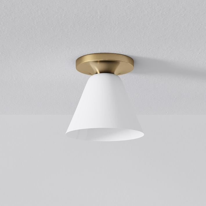 Cone Flush Mount Glass Ceiling Light Modern