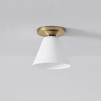 Cone Flush Mount Glass Ceiling Light Modern
