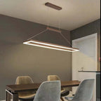 Arisha Modern Rectangular Pendant Light Coffee Dining Room