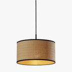 Rowan Linen Drum Pendant Light Transitional Living