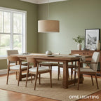 Rowan Linen Drum Pendant Light Transitional Living