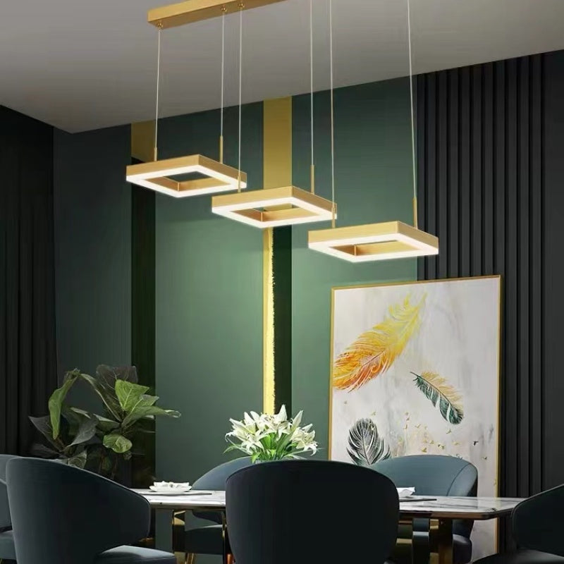 Arisha Modern Cluster 3 Lights Pendant Light Square
