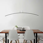 Arisha Curved Linear Pendant Light for Dining Room