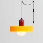 Jovial Minimalist Disc Orb Swag Glass Pendant Lights Plug-in