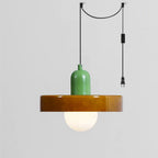 Jovial Minimalist Disc Orb Swag Glass Pendant Lights Plug-in