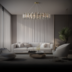 Kristy Crystal Chandelier LED Elliptical Glass Living Room
