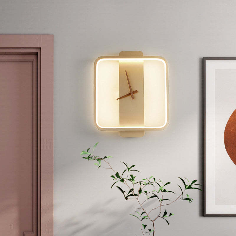 Valentina Arisha Square Clock & Acrylic Wall Lamp