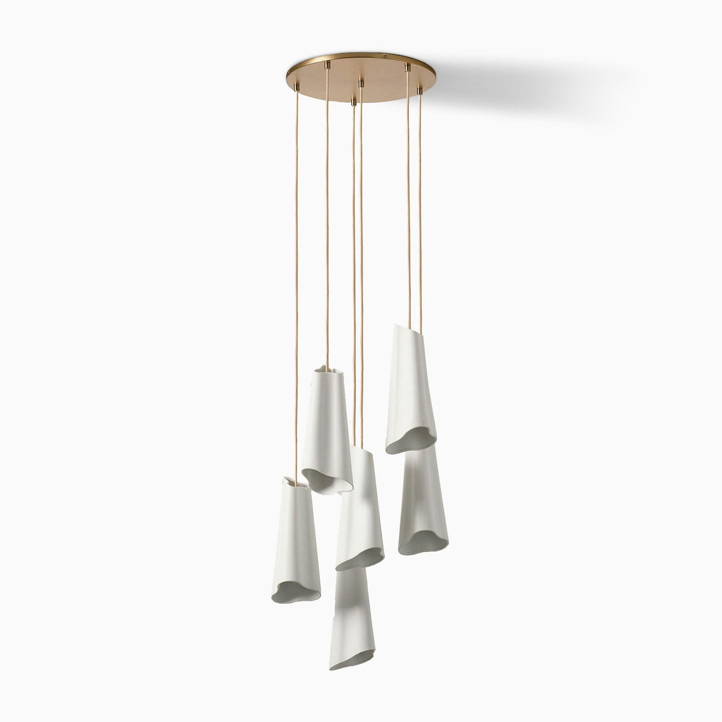 Slant Ceramic Multi-Light Pendant Light