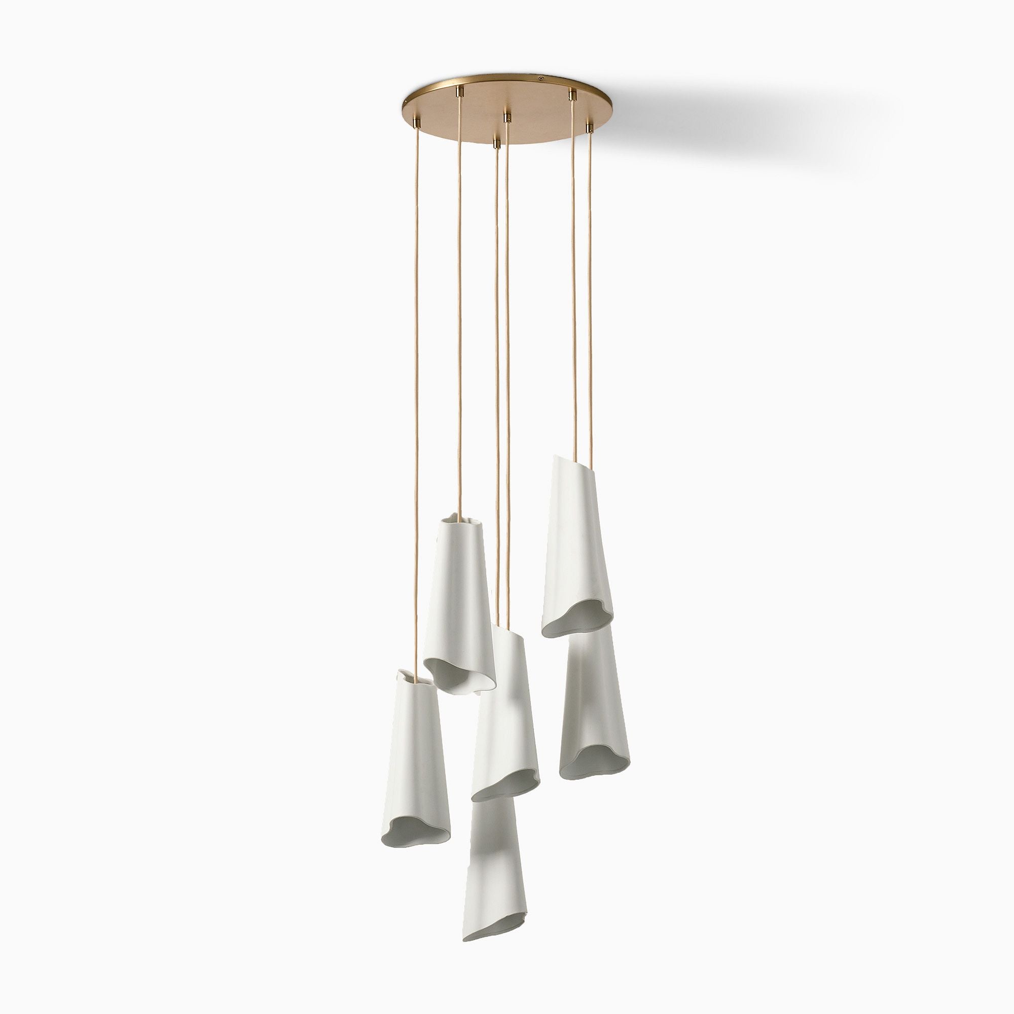 Slant Ceramic Multi-Light Pendant Light