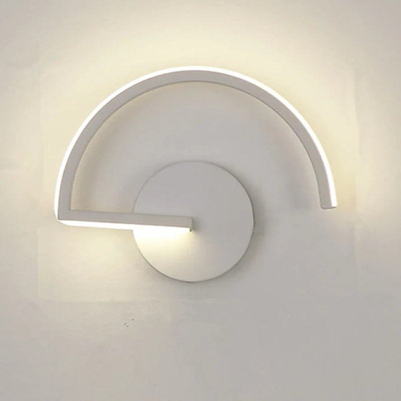 Arisha Minimalist Linear Semicircular Decor Wall Lamp