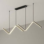 Arisha Modern Wavy Linear Pendant Light Double