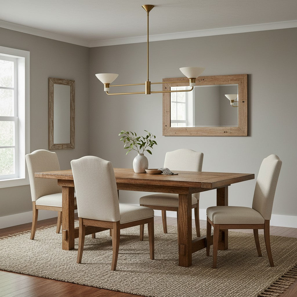 Tallow Modern 2 Light Linear Chandelier  Dining Room